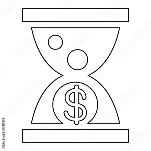 Passive income icon in line style