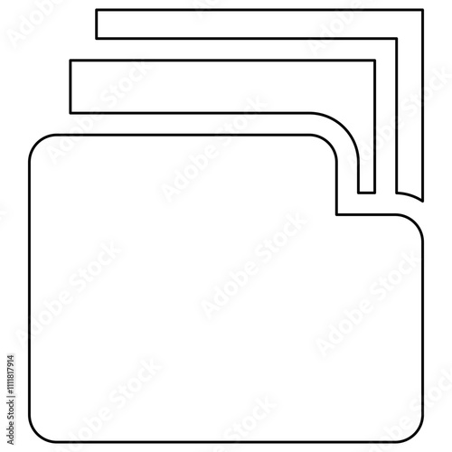 File, folder icon in line style