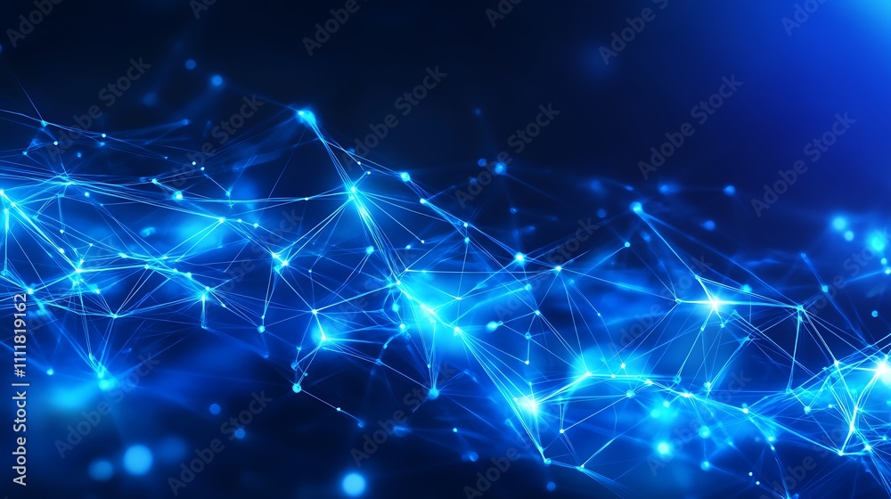 Abstract Futuristic Digital Background with Glowing Blue Lines and Dots Representing Connection and Technology Abstract Futuristic Digital Background with Glowing Blue Lines and Dots Representing Connection and Technology