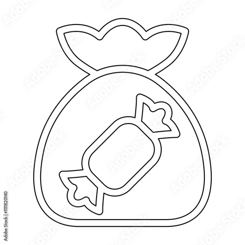 Candy icon in line style