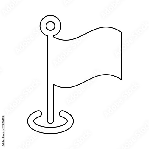 Flag icon in line style