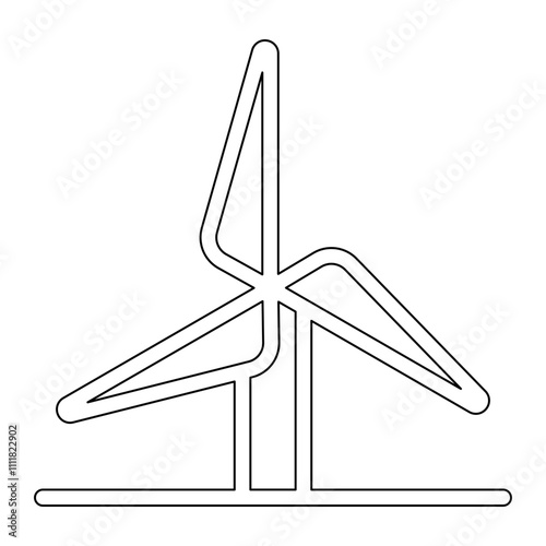 Windmill icon in line style