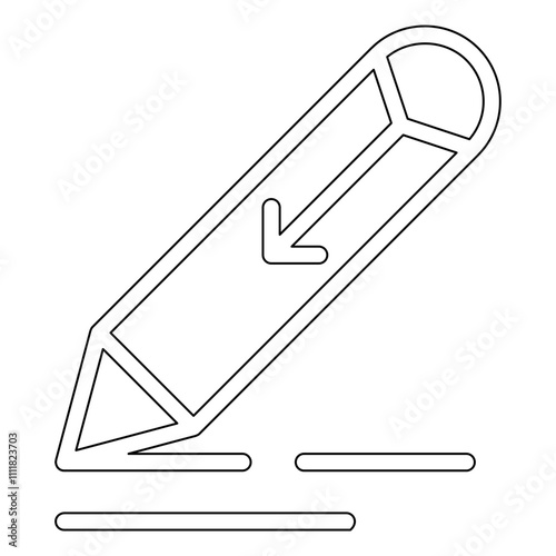 Edit file icon in line style