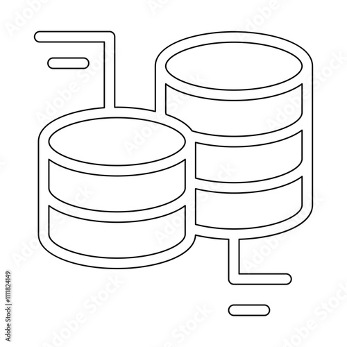 Database icon in line style