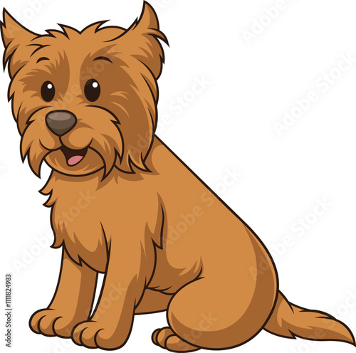Cute little cairn terrier dog vector image