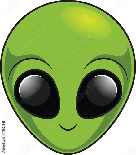 Cute alien face vector image