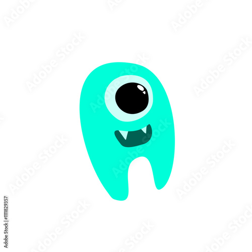 monster abstract character design, vector illustration