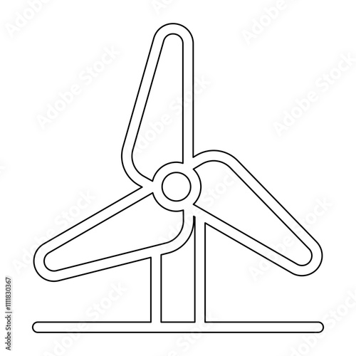 Windmill icon in line style