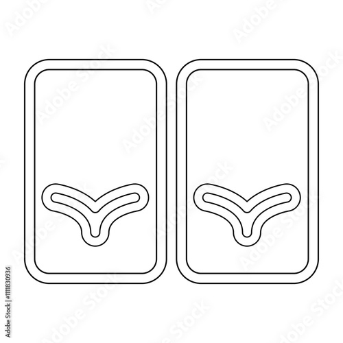 Toe post sandal icon in line style
