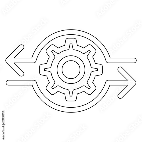 Process icon in line style