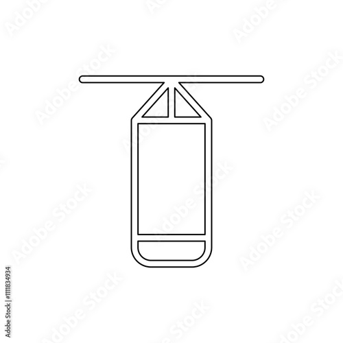 Punching bag icon in line style