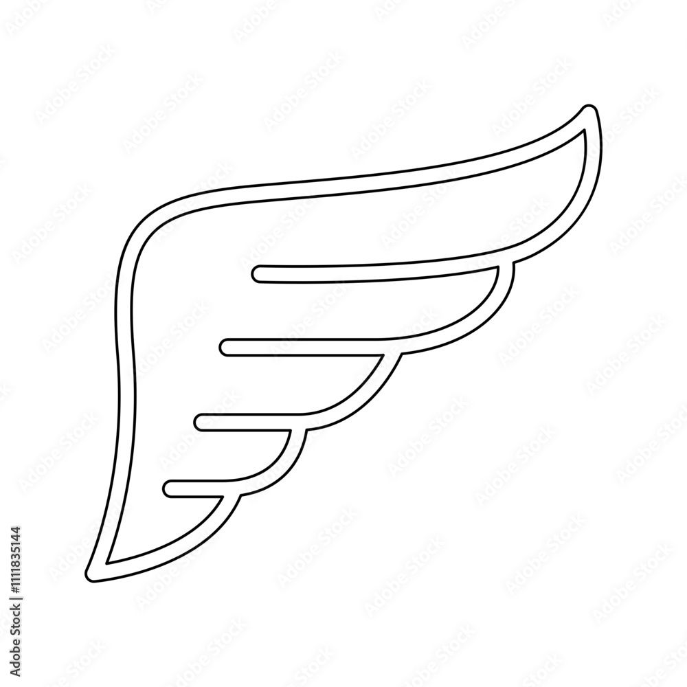 Fotografie Wing icon in line style