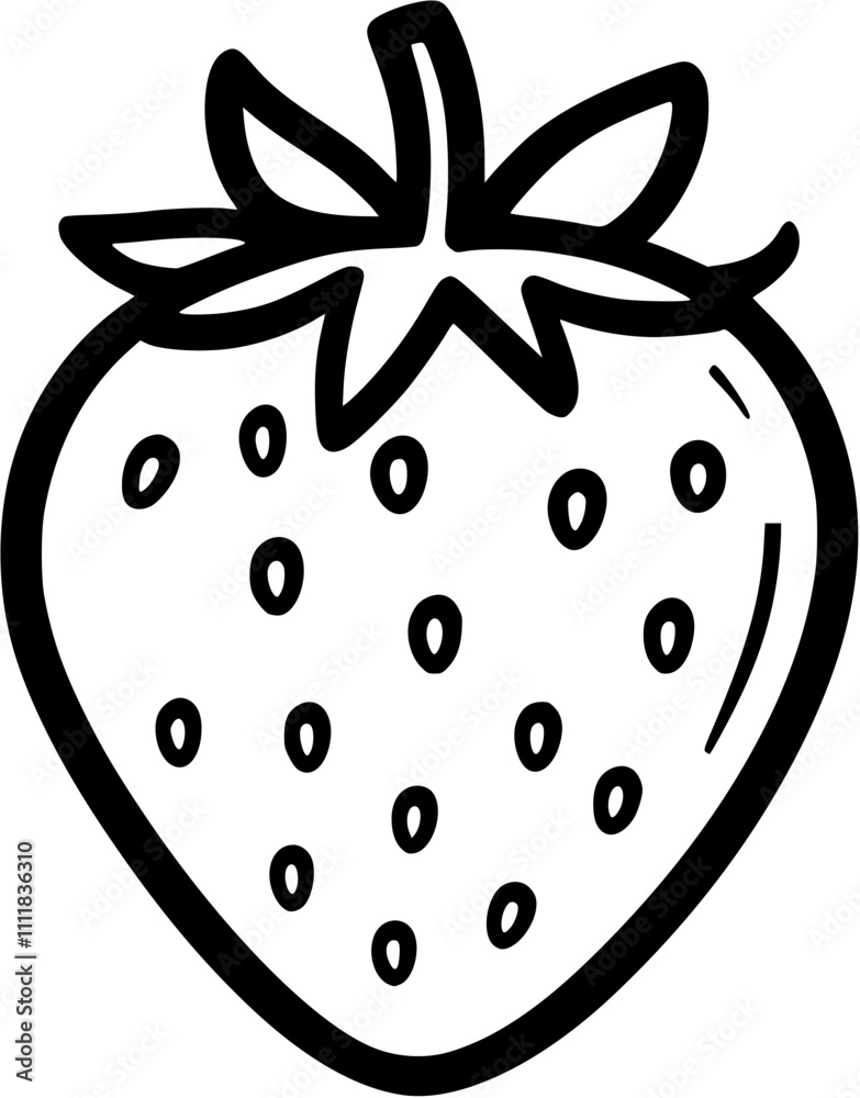 Strawberry black silhouette vector illustration Strawberry black silhouette vector illustration