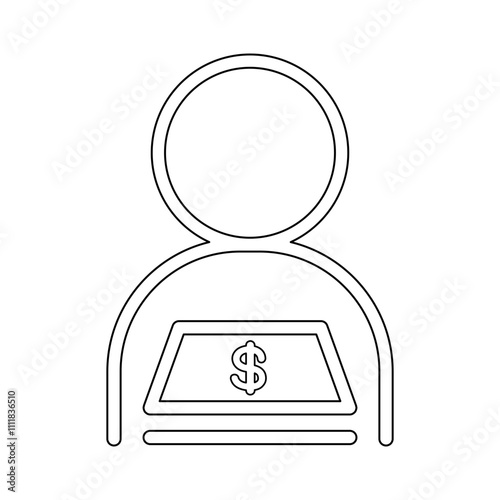 Corruption icon in line style