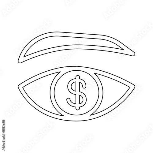 Corruption icon in line style
