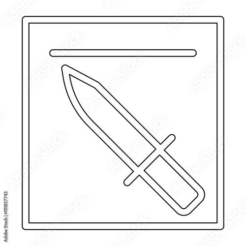 Evidence icon in line style