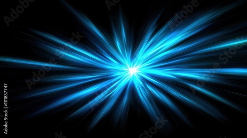 Abstract Blue Light Burst Energy Rays Glowing Background Technology Design Cinematic L