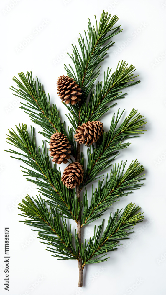 Fir Tree Branch with Pine Cones on Transparent Background: Perfect for Holiday Marketing and Nature-Themed Designs Fir Tree Branch with Pine Cones on Transparent Background: Perfect for Holiday Marketing and Nature-Themed Designs