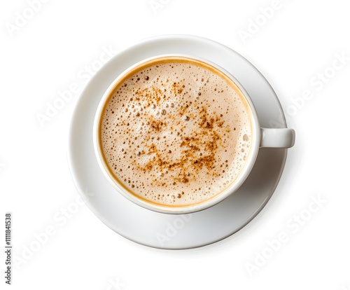 Top View of a Cup of Cappuccino