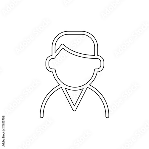 Father icon in line style