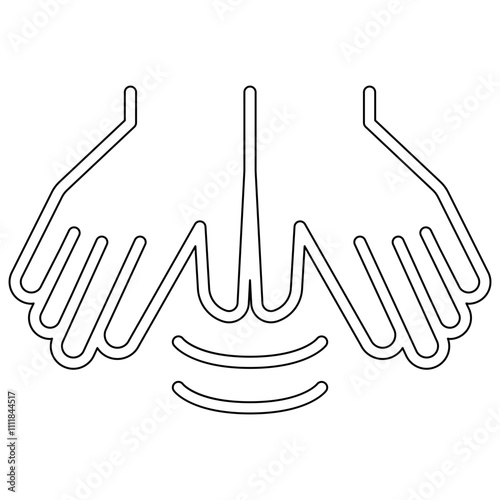 Massage icon in line style