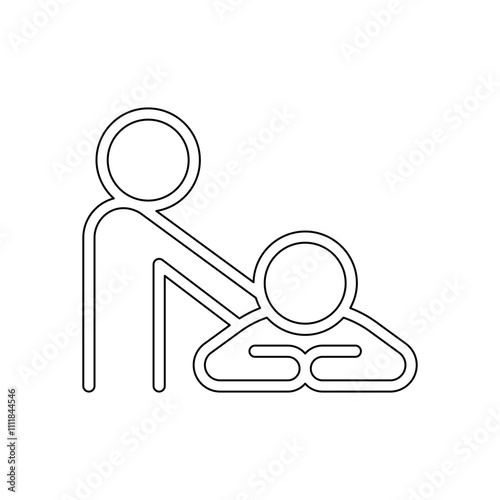 Massage icon in line style