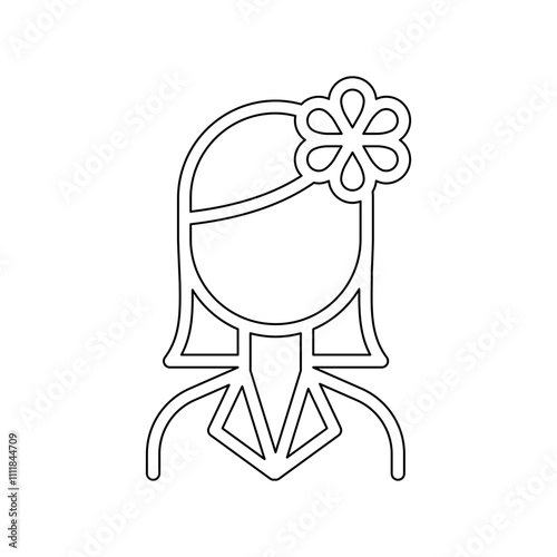 Spa staff icon in line style