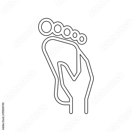 Foot massage icon in line style