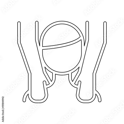 Shoulder massage icon in line style