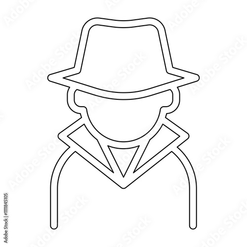 Spy icon in line style