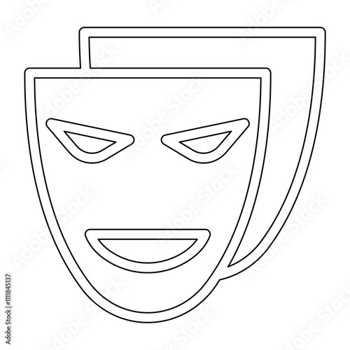 Mask icon in line style