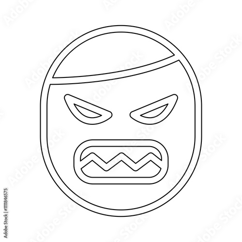 Gangster icon in line style