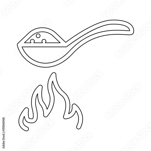 Heroin icon in line style