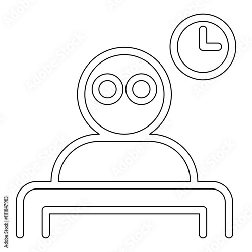 Sleepless icon in line style