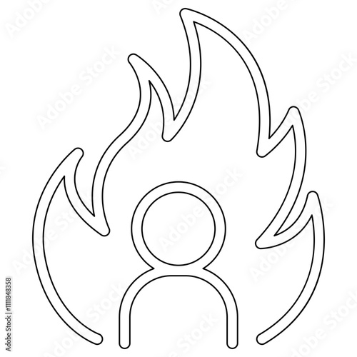 Stress icon in line style