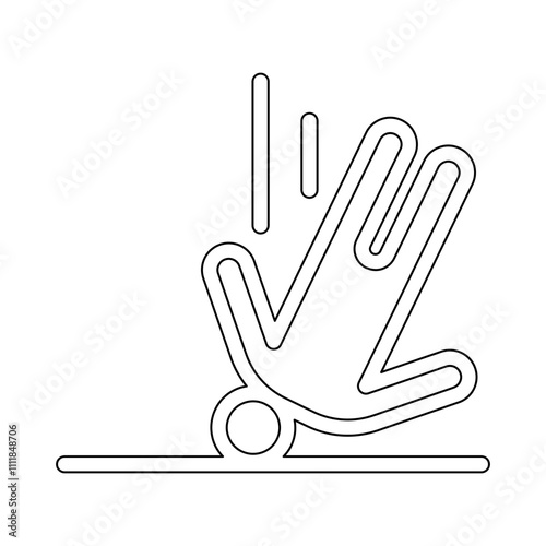 Jump of the building icon in line style