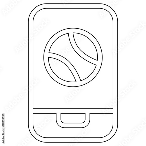 Sport application icon in line style