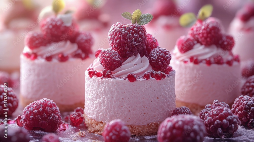 mousse pink cake with berries mousse pink cake with berries