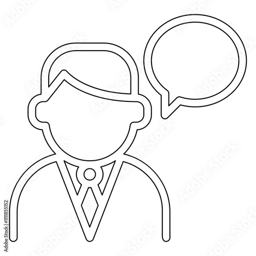Speaking icon in line style