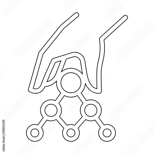 VR icon in line style