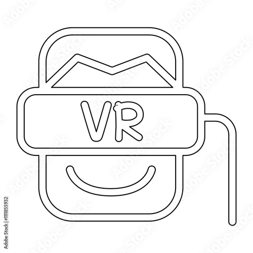 VR goggles icon in line style