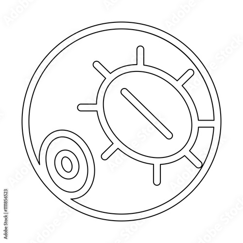 Germ icon in line style