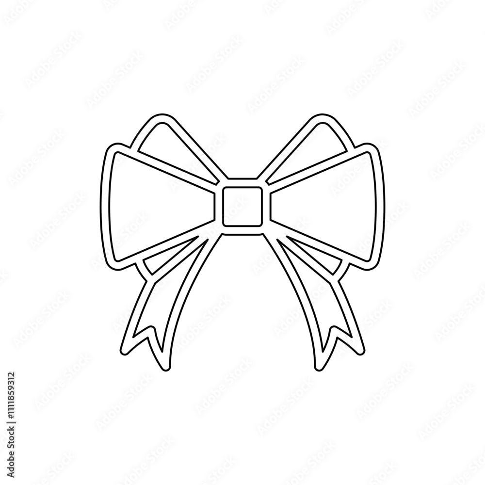 Bow icon in line style Bow icon in line style