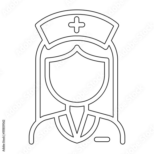 Nurse icon in line style