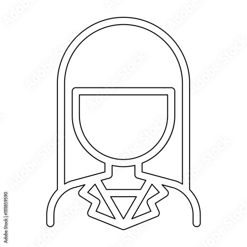 Secretary icon in line style