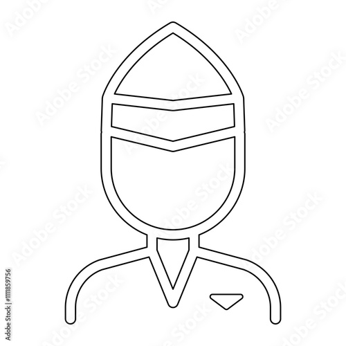Army icon in line style