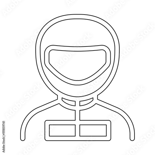 Racer icon in line style