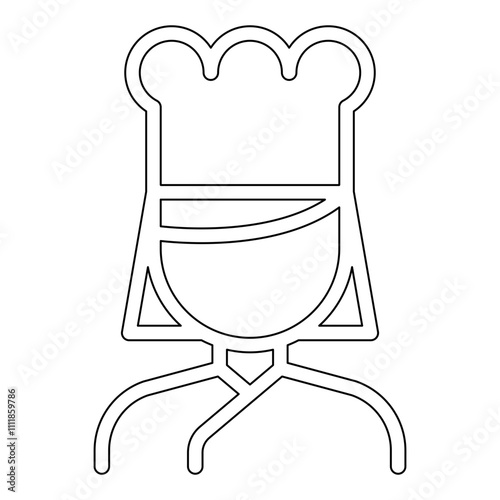 Female chef icon in line style