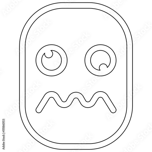 Crazy icon in line style