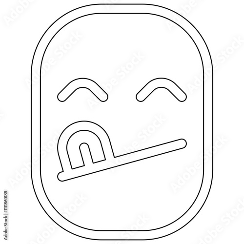 yummy icon in line style